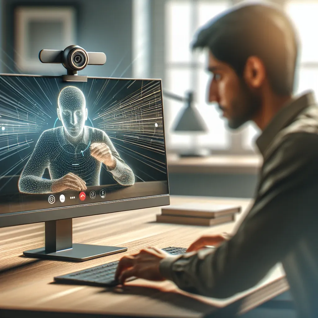 Can I zoom in and out with my webcam during a video call?