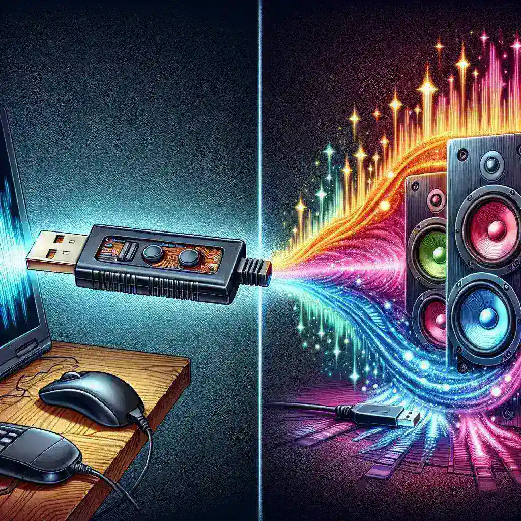 How do USB Sound Cards Enhance Audio Quality Compared to Built-in Audio?