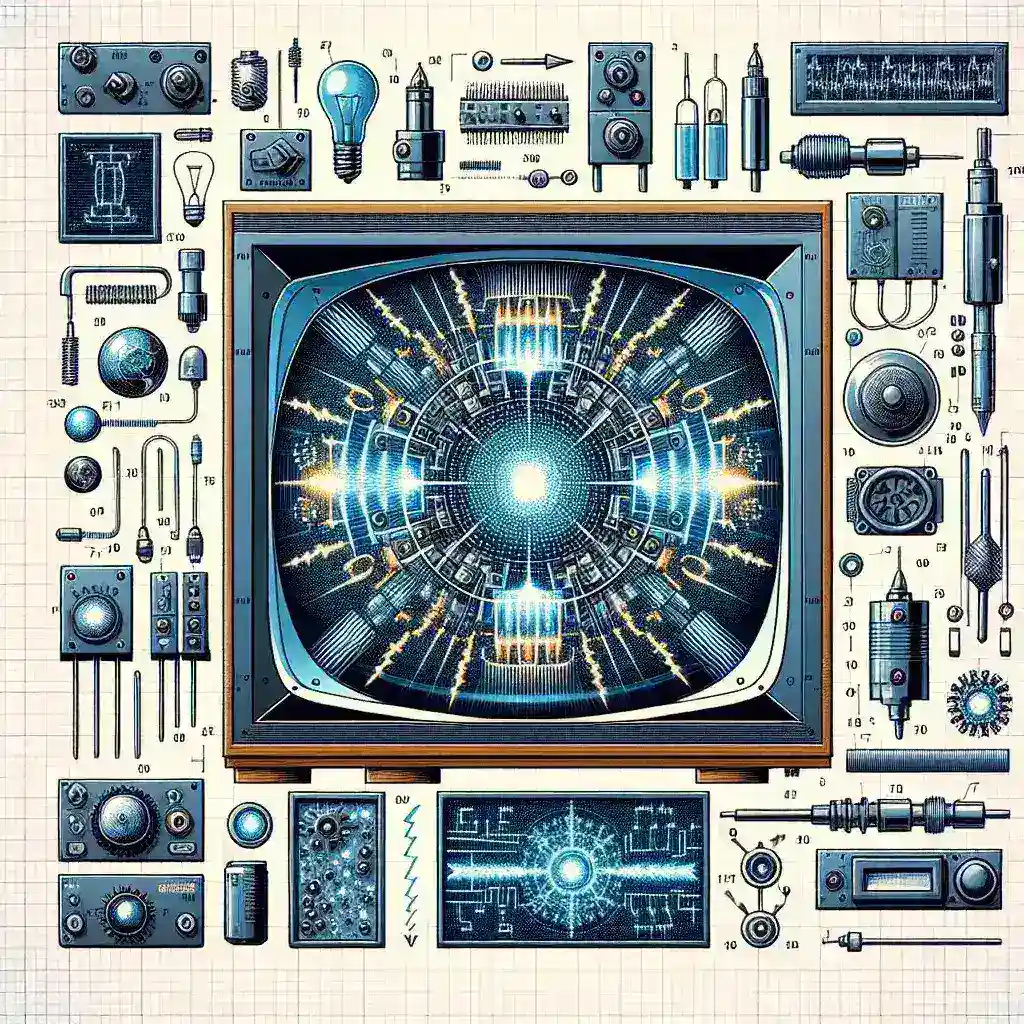 How does the electron gun in a CRT produce electrons?