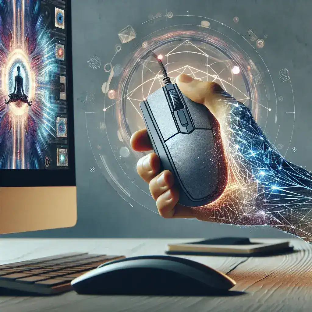 How do force feedback mice enhance user interaction in certain applications?